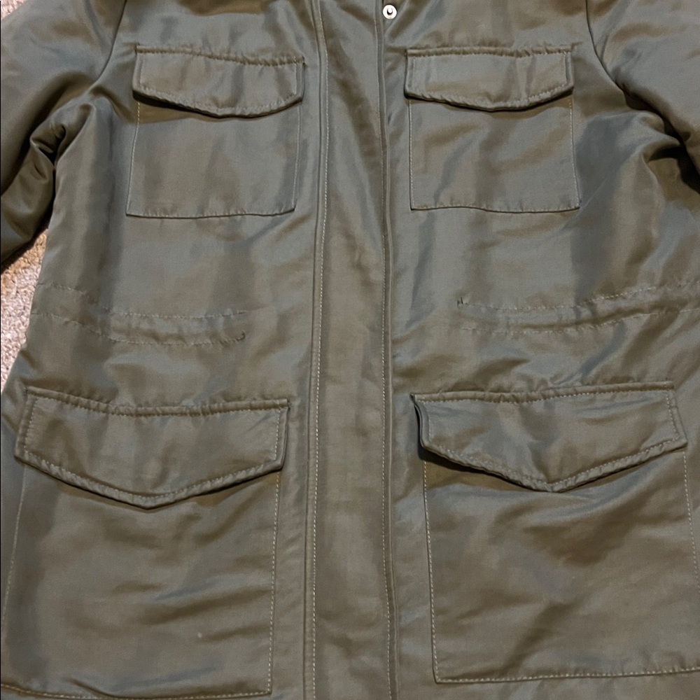 New York and Company olive green hooded jacket size large - Picture 4 of 10